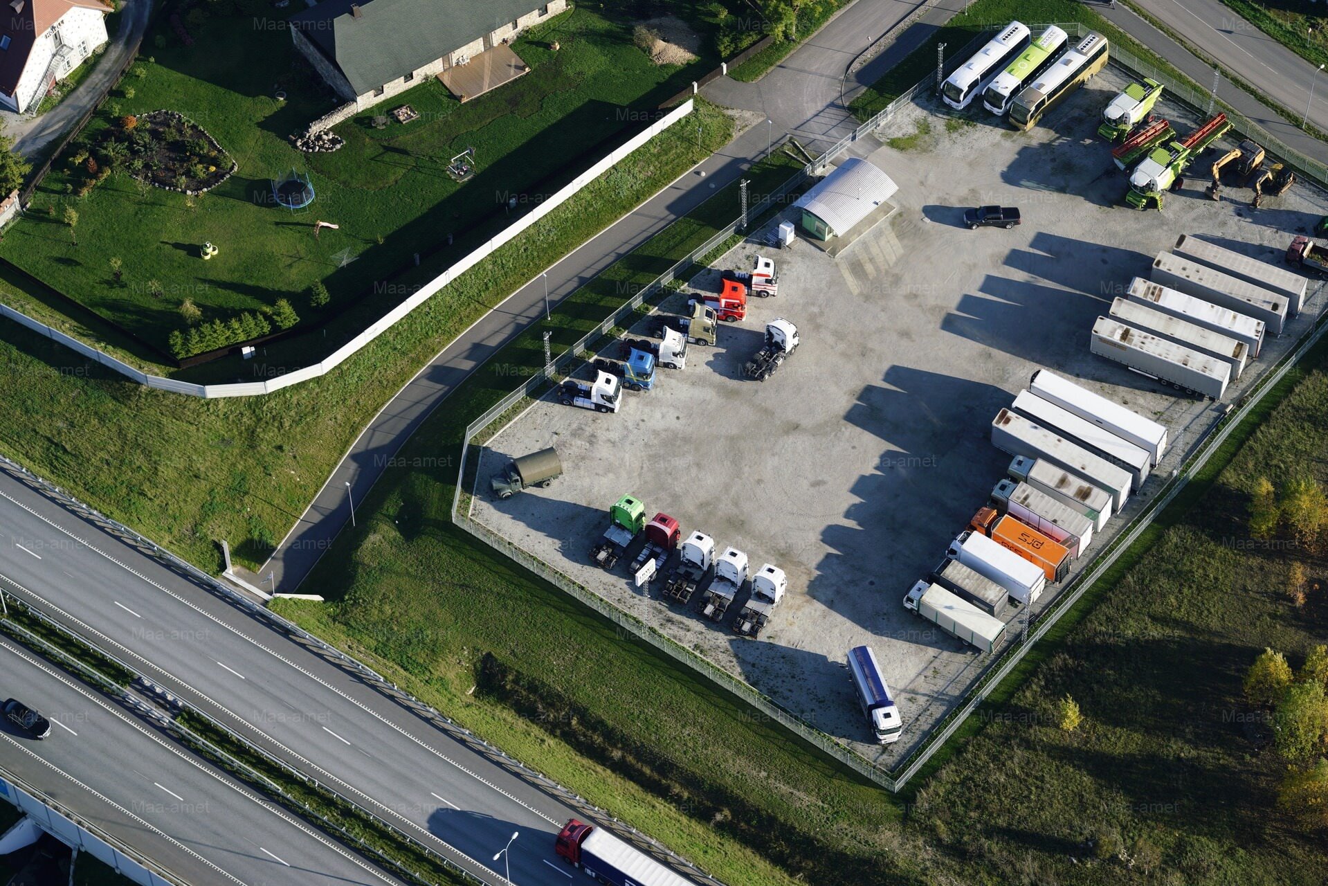 Aerial image of car park